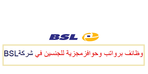 وظائف شركة BSL لجميع الجنسيات في عدد من التخصصات